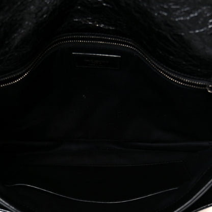 Saint Laurent Crinkled Calfskin Matelasse Monogram Large Niki Chain Satchel Black 5 of 12