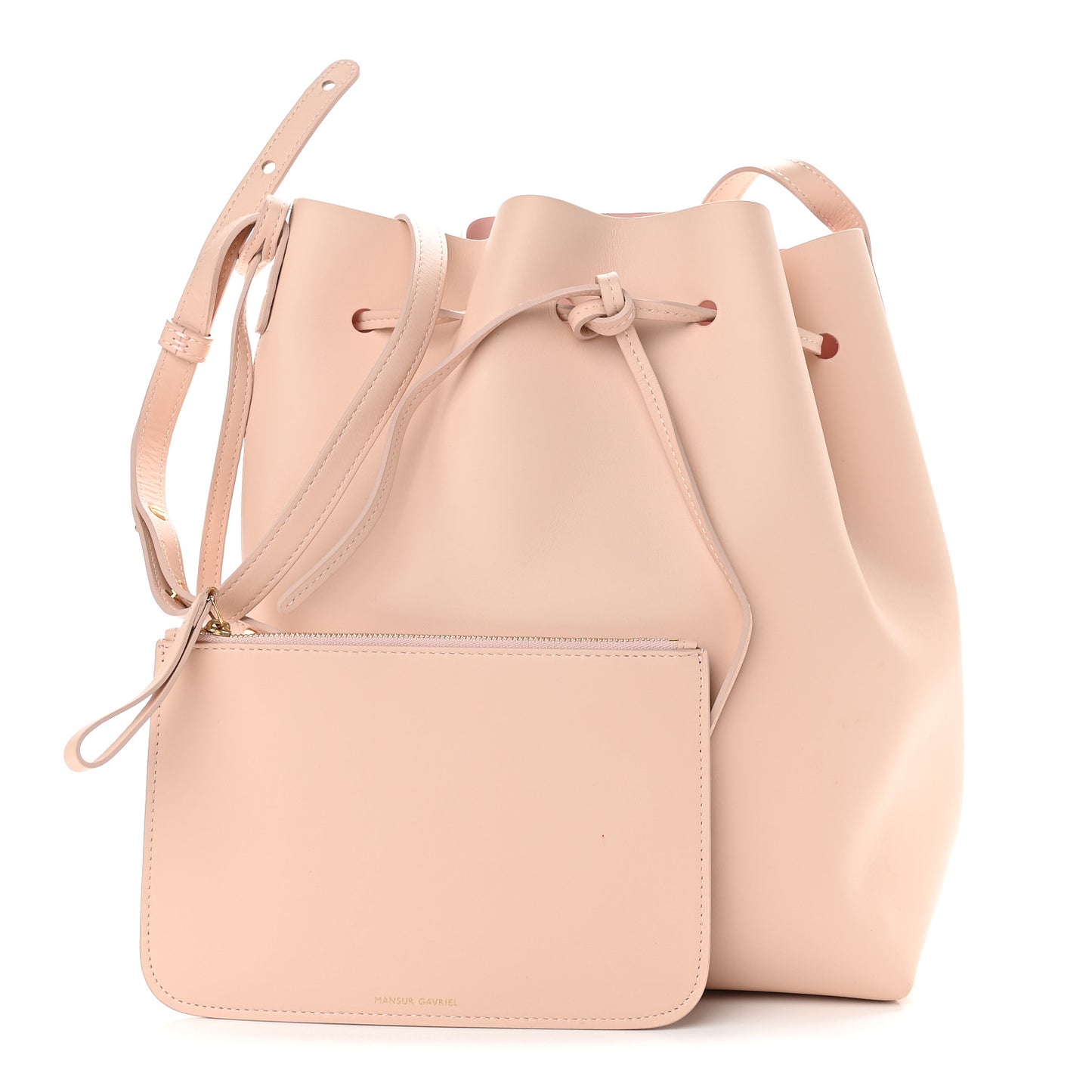 Calfskin Bucket Bag Rosa