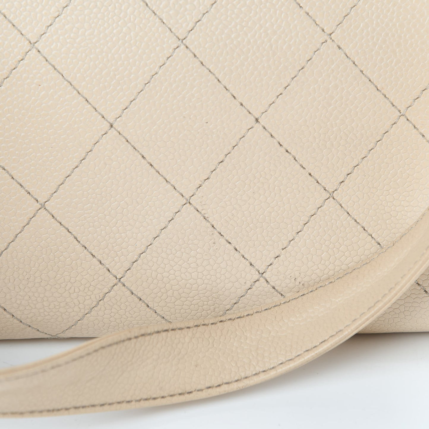 Caviar Stitched Tote Beige