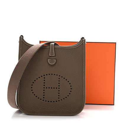 Hermes Taurillon Clemence Evelyne TPM Etoupe 11 of 11