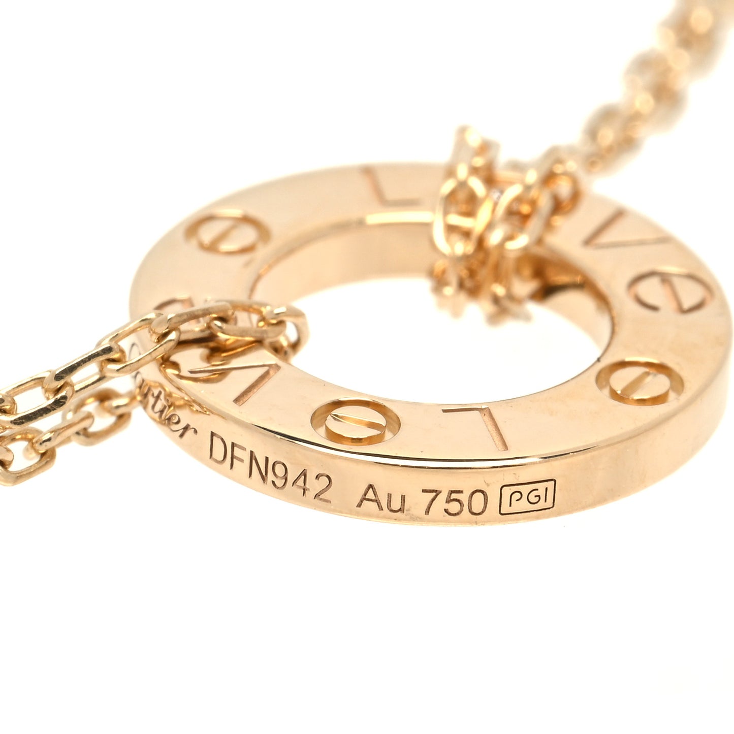 18K Yellow Gold Diamond LOVE Bracelet