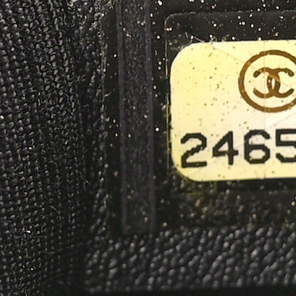 Chanel Caviar Chevron Quilted Medium Boy Flap Black 7 of 10