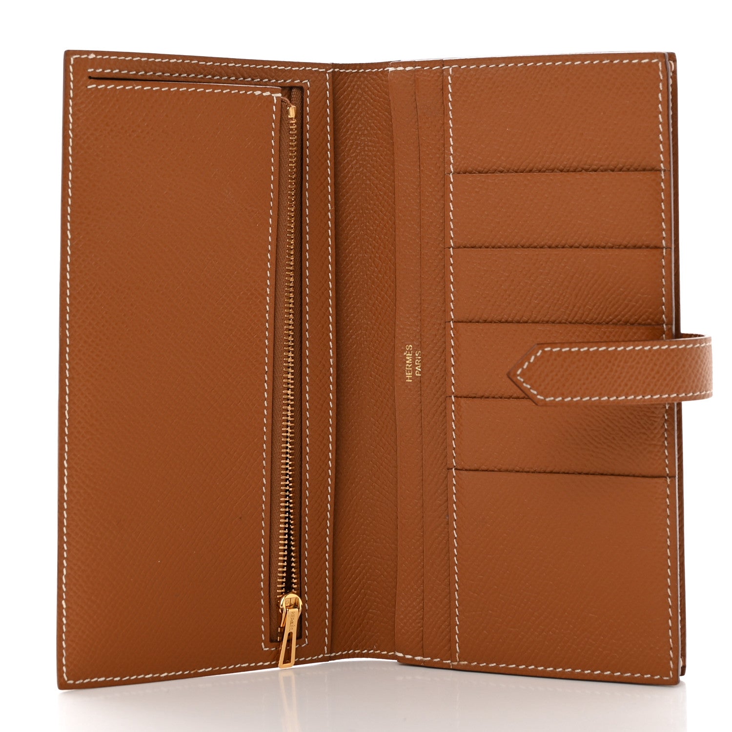 Hermes Epsom Bearn Gusset Wallet Gold 5 of 10