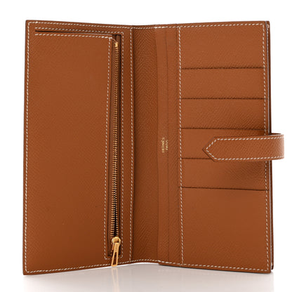 Hermes Epsom Bearn Gusset Wallet Gold 5 of 10