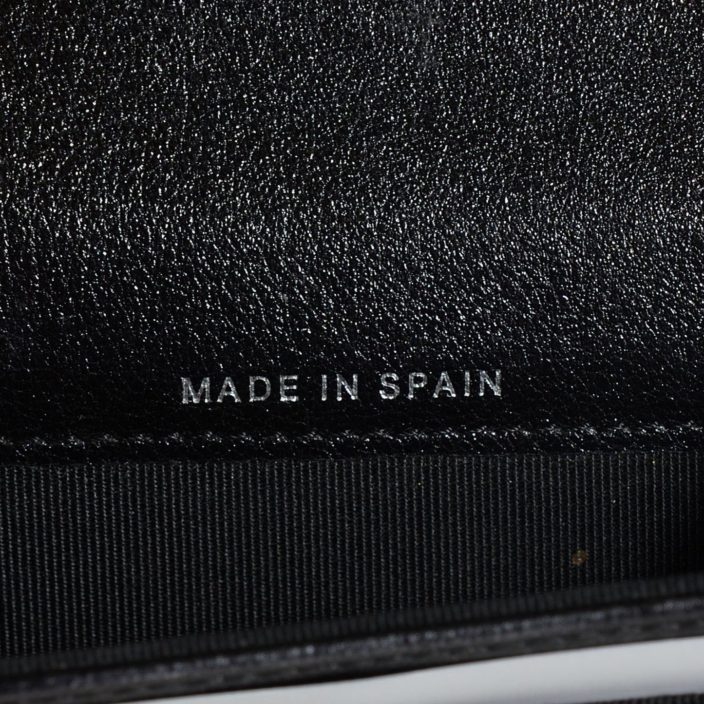 Lambskin Perforated Quilted Card Holder Black
