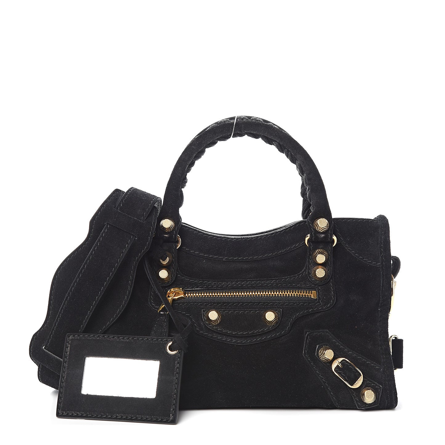 Baby Daim Suede Giant 12 Gold Hardware Mini City Black
