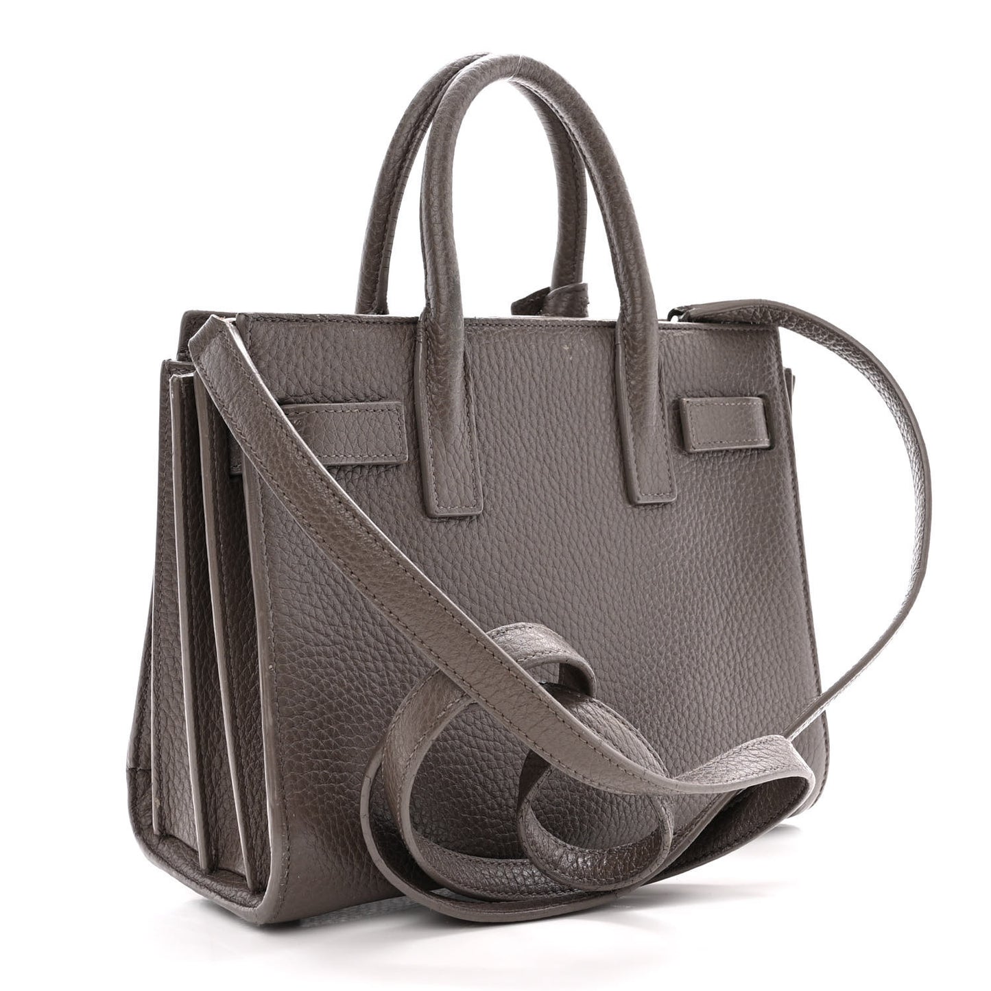 Grained Calfskin Nano Sac De Jour Fog
