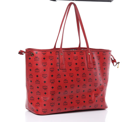 MCM Visetos Large Liz Reversible Shopper Tote Ruby Red 4 of 22