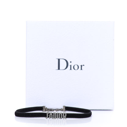 Christian Dior Velvet Crystal J’Adior Choker Necklace Black 4 of 4