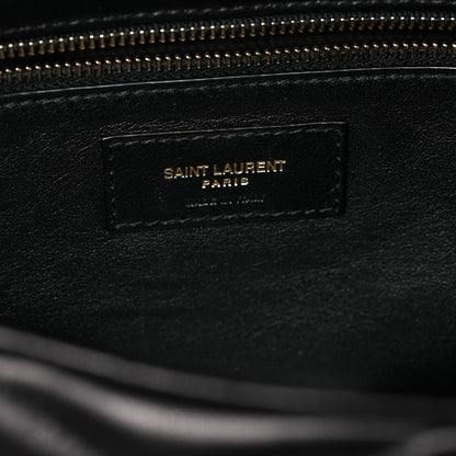 Saint Laurent Lambskin Quilted Sade Puffer Envelope Clutch Black 7 of 9
