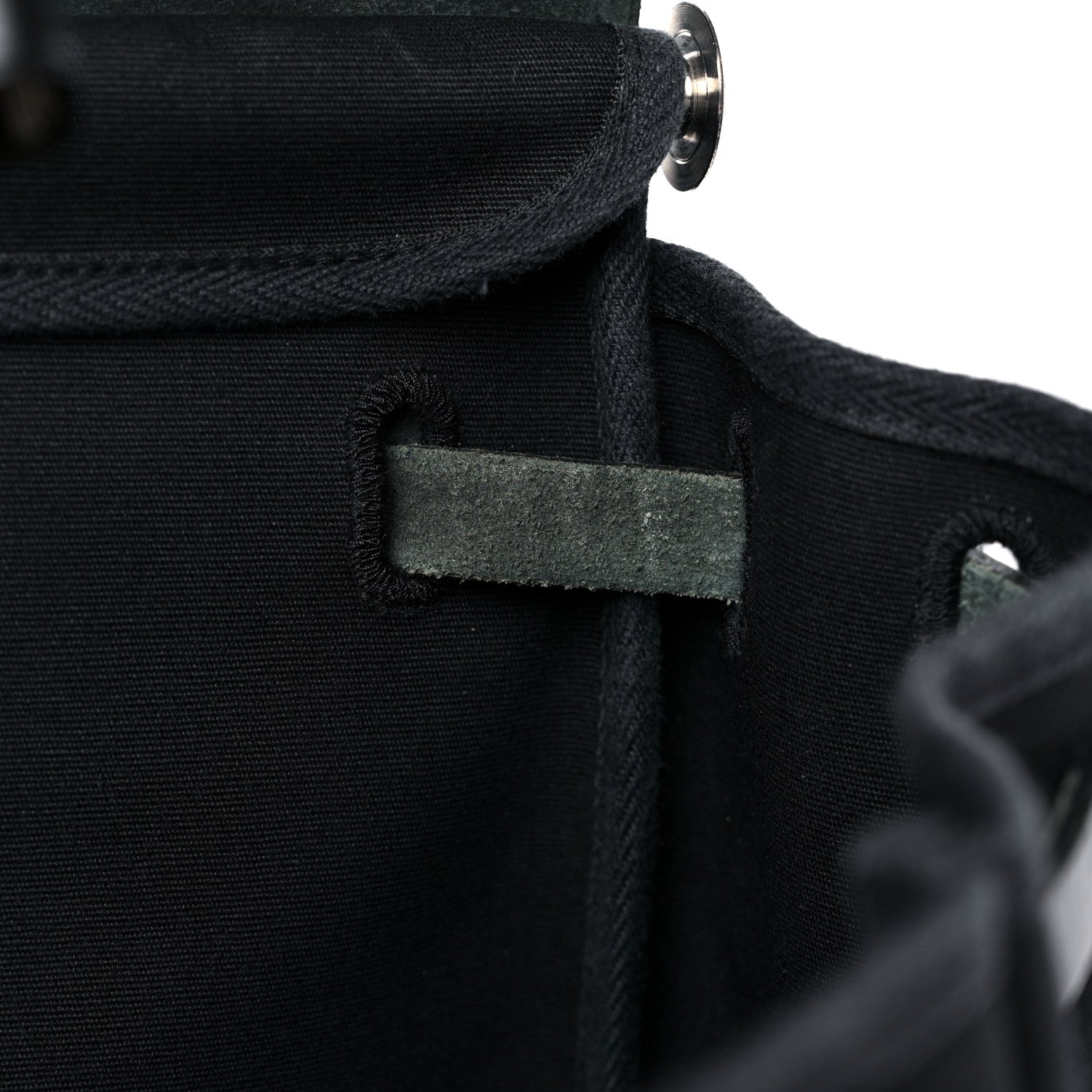 Hermes Toile Vache Calfskin Herbag 39 MM Black 12 of 21