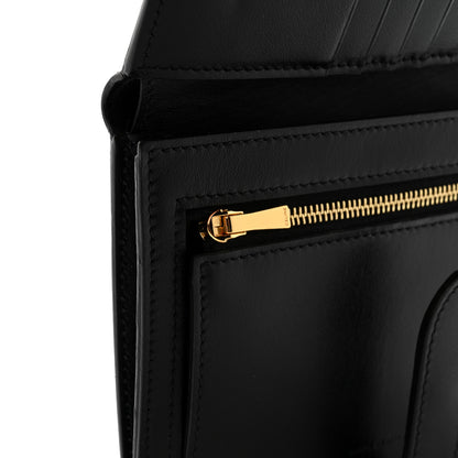 Celine Grained Calfskin Medium Multifunction Strap Wallet Black 6 of 8