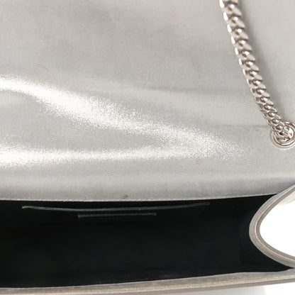 Saint Laurent Metallic Fabric Medium Monogram Kate Satchel Silver 5 of 10