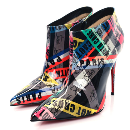 Christian Louboutin Patent Loubiballage Gorgona 100 Ankle Boots 38 Multicolor 3 of 7