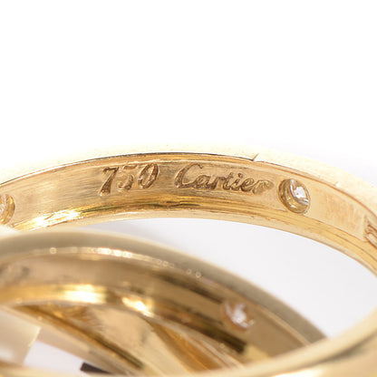 Cartier 18K Yellow Gold Diamond Constellation Trinity Ring 50 5.25 3 of 7