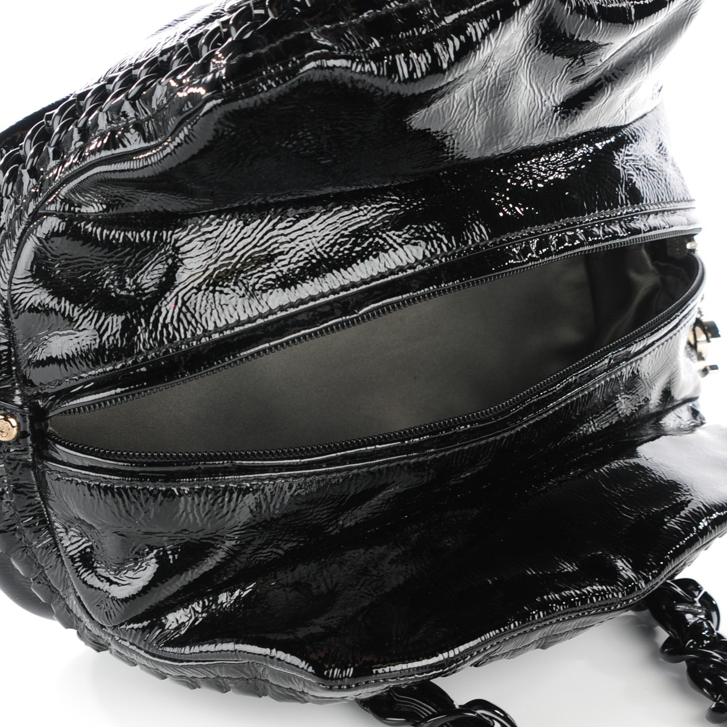 Patent Luxe Ligne Medium Bowler Black