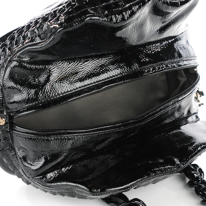 Chanel Patent Luxe Ligne Medium Bowler Black 5 of 7