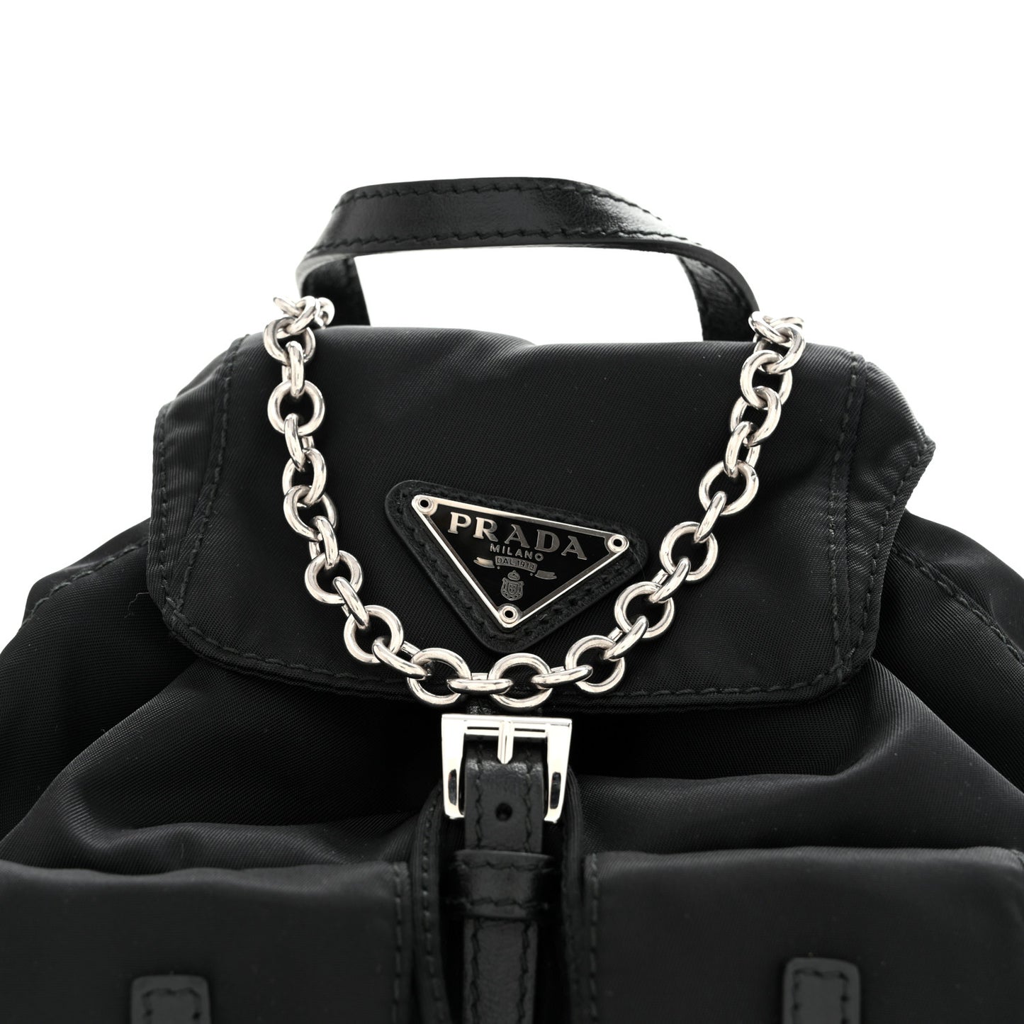 Nylon Vela Mini Crossbody Backpack Black