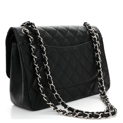 Chanel Caviar Quilted Jumbo Double Flap Black 3 of 13