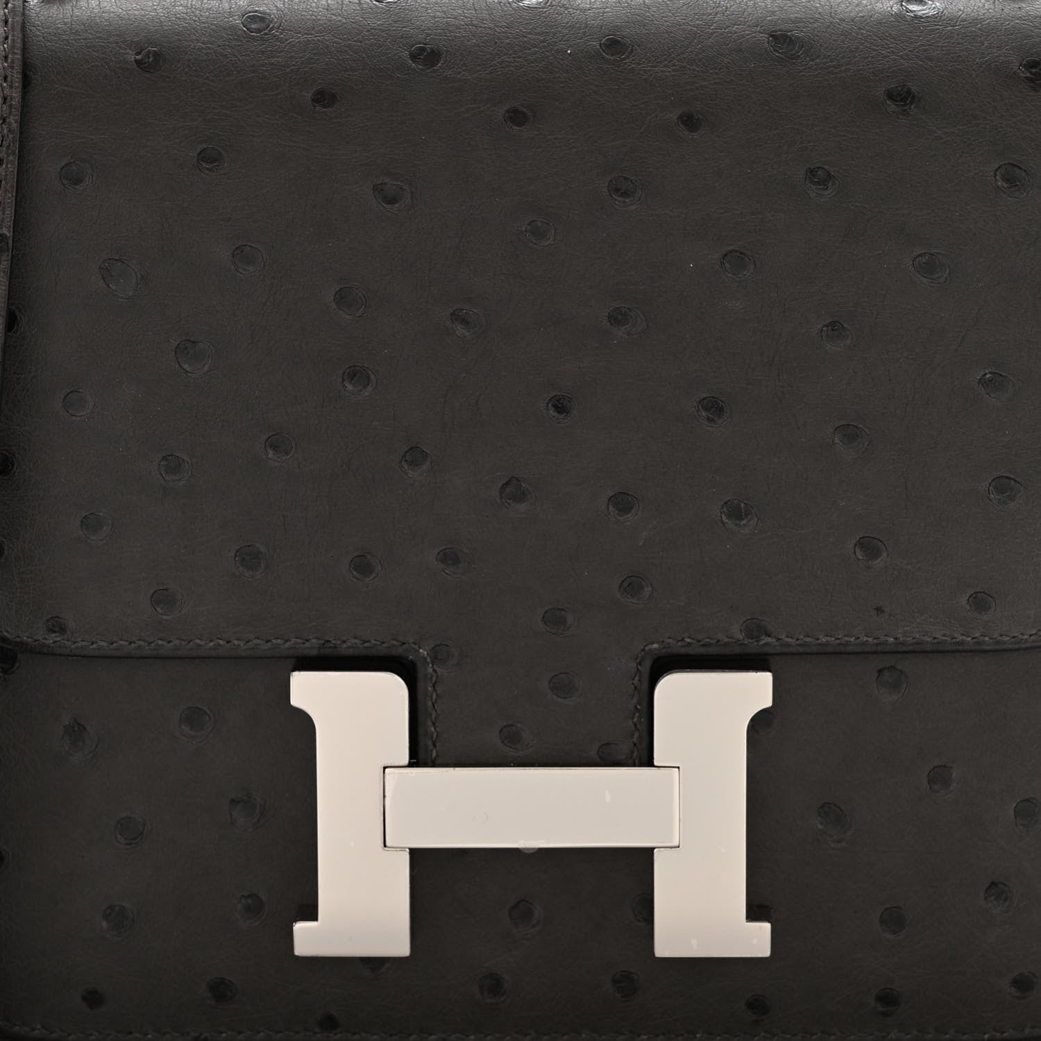 Hermes Ostrich Constance 18 Graphite 8 of 11