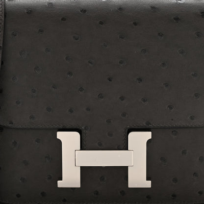 Hermes Ostrich Constance 18 Graphite 8 of 11