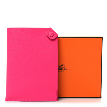 Hermes Chevre Chamkila Tarmac PM Passport Holder Rose Pop 8 of 8