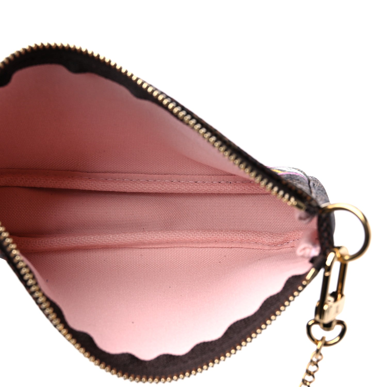 Louis Vuitton Damier Ebene 2020 Christmas Animation Big Wheel Mini Pochette Accessories Rose Ballerine 5 of 9
