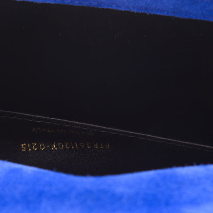Saint Laurent Patent Calfskin Monogram Large Belle De Jour Clutch Royal Blue 7 of 7