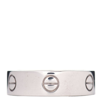 Cartier 18K White Gold 5.5mm LOVE Ring 59 8.75 1 of 4