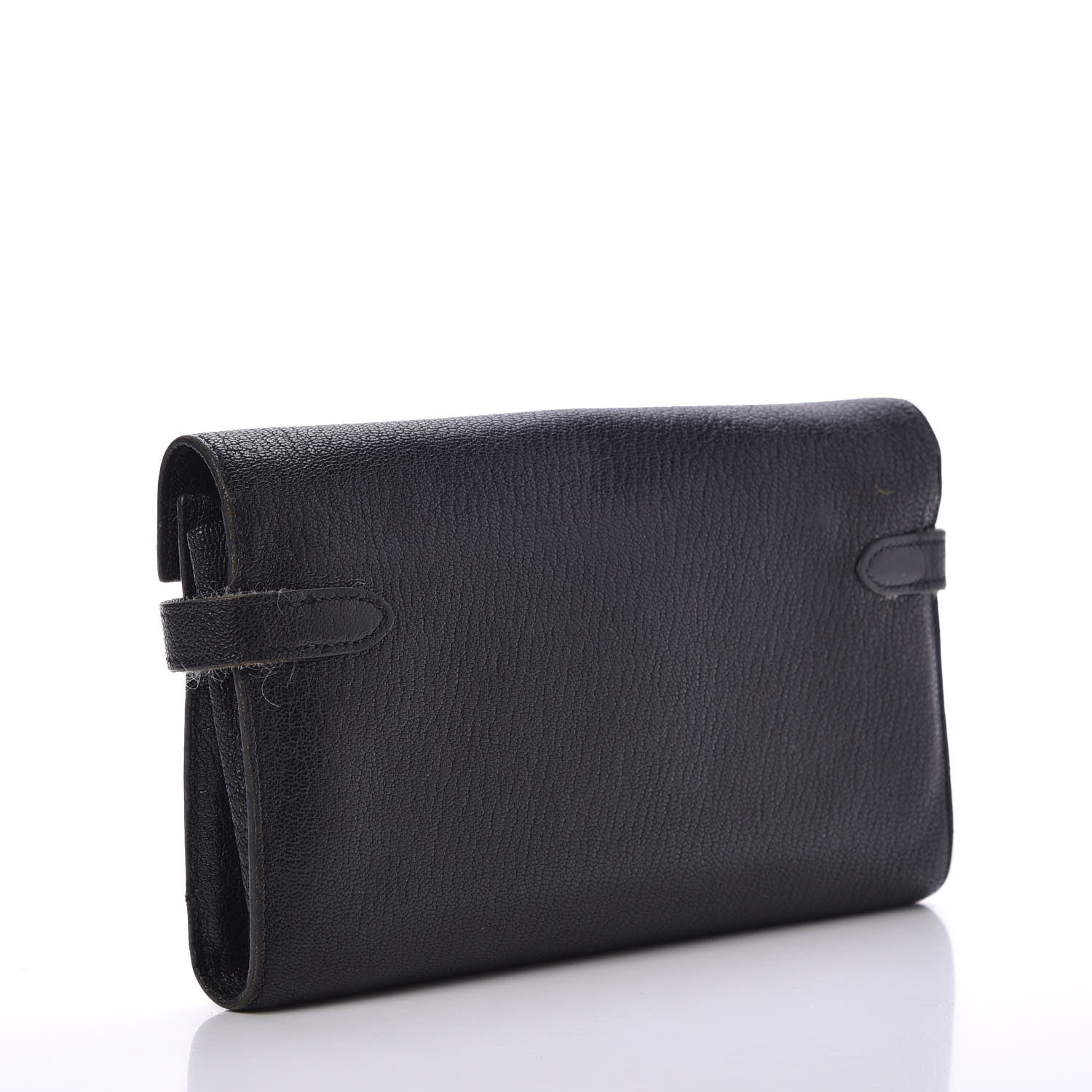 Hermes Chevre Mysore Kelly Longue Wallet Black 3 of 16