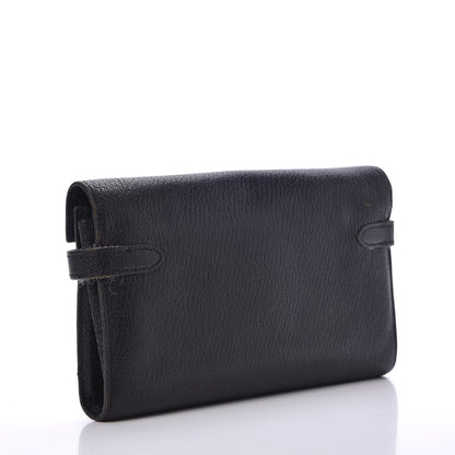 Hermes Chevre Mysore Kelly Longue Wallet Black 3 of 16