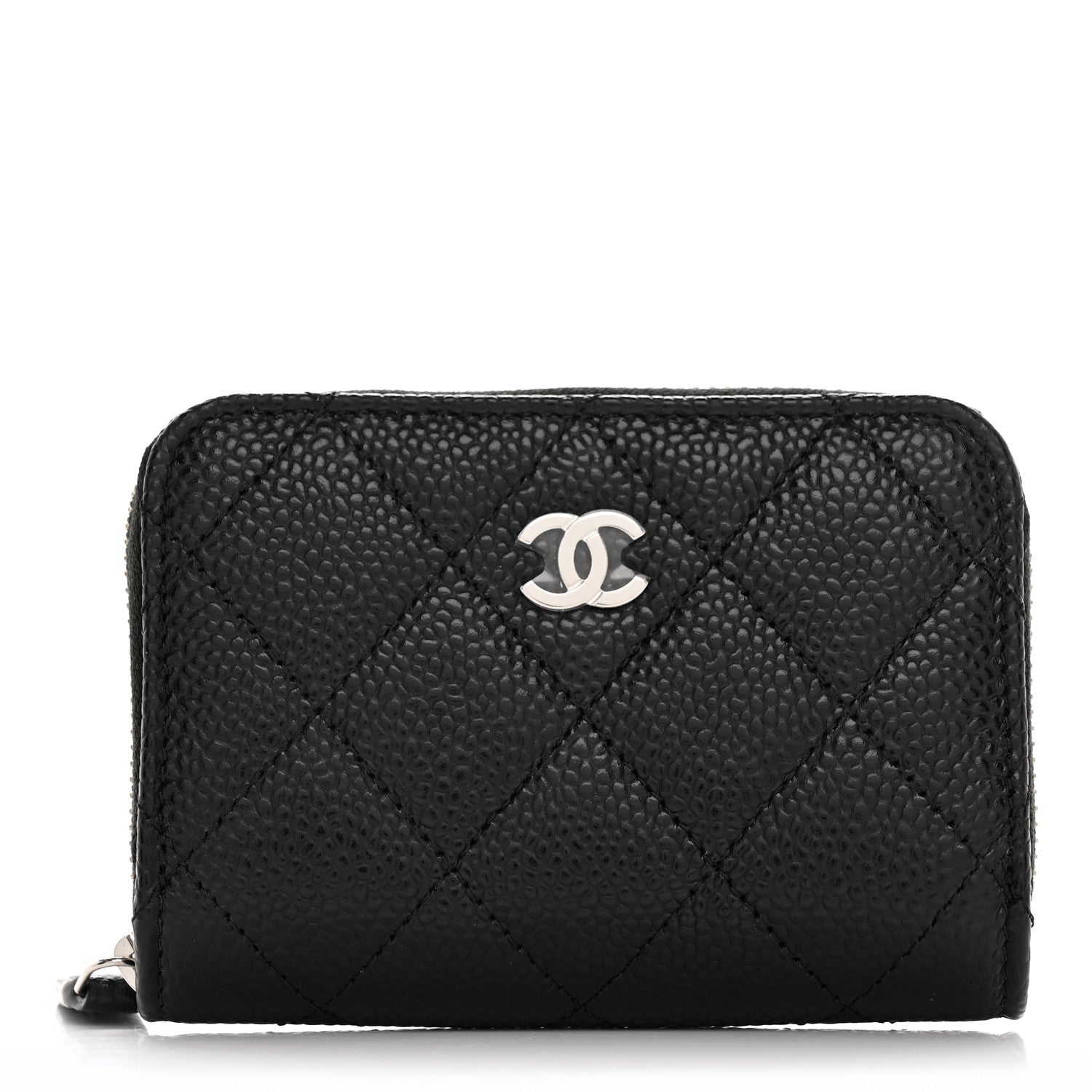Chanel Caviar Quilted Zip Coin Purse Black 1 of 8
