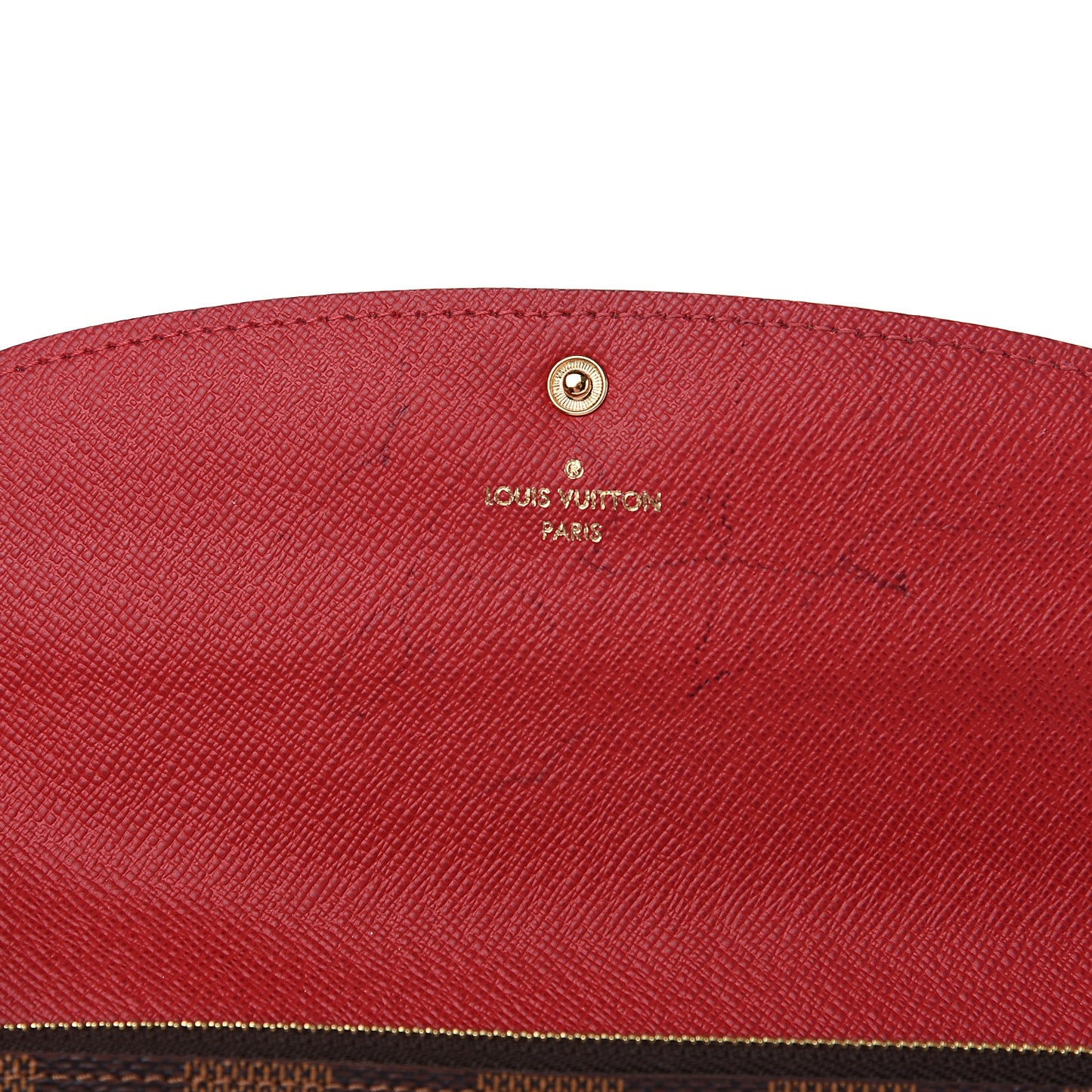 Damier Ebene Emilie Wallet Red