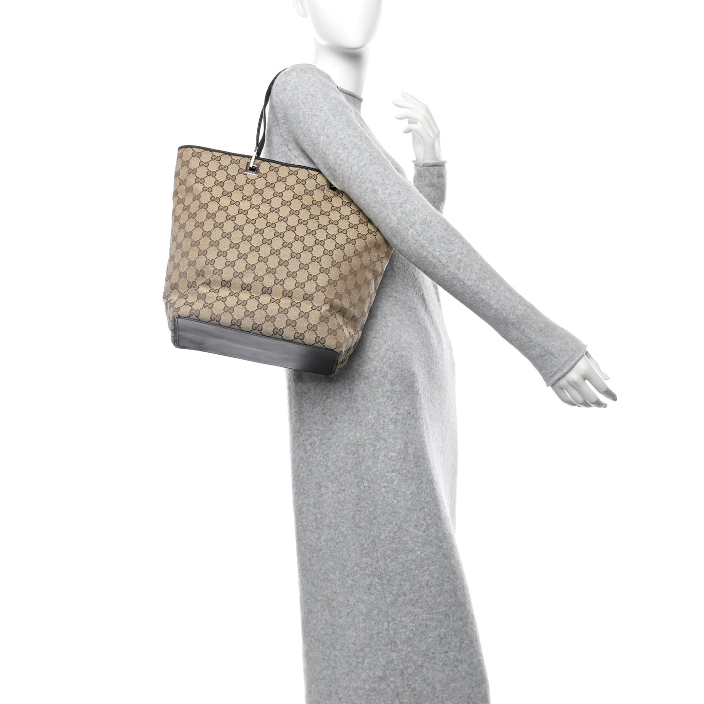 Monogram Large Bucket Tote Dark Brown