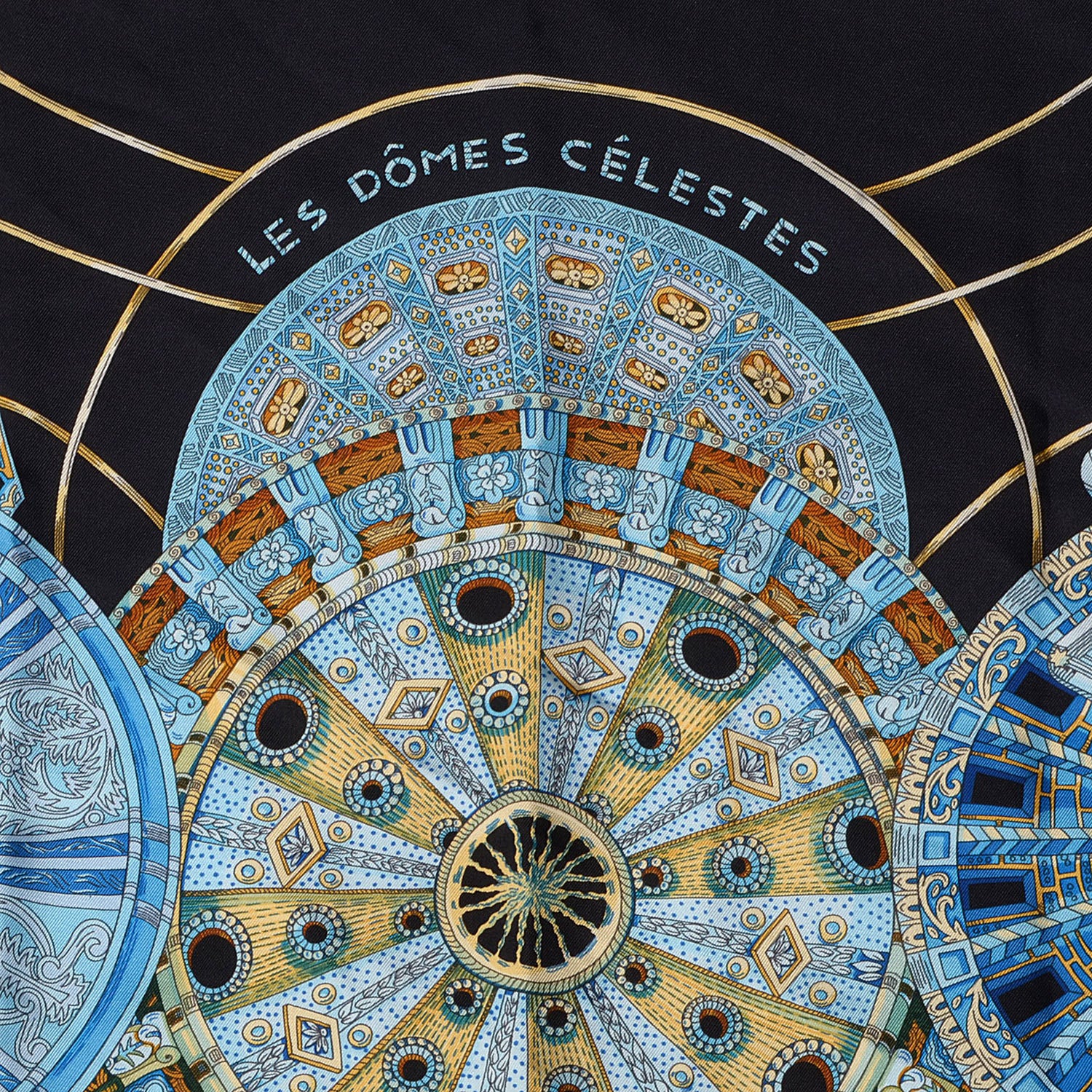 Hermes Silk Les Domes Celestes Scarf 90 3 of 7
