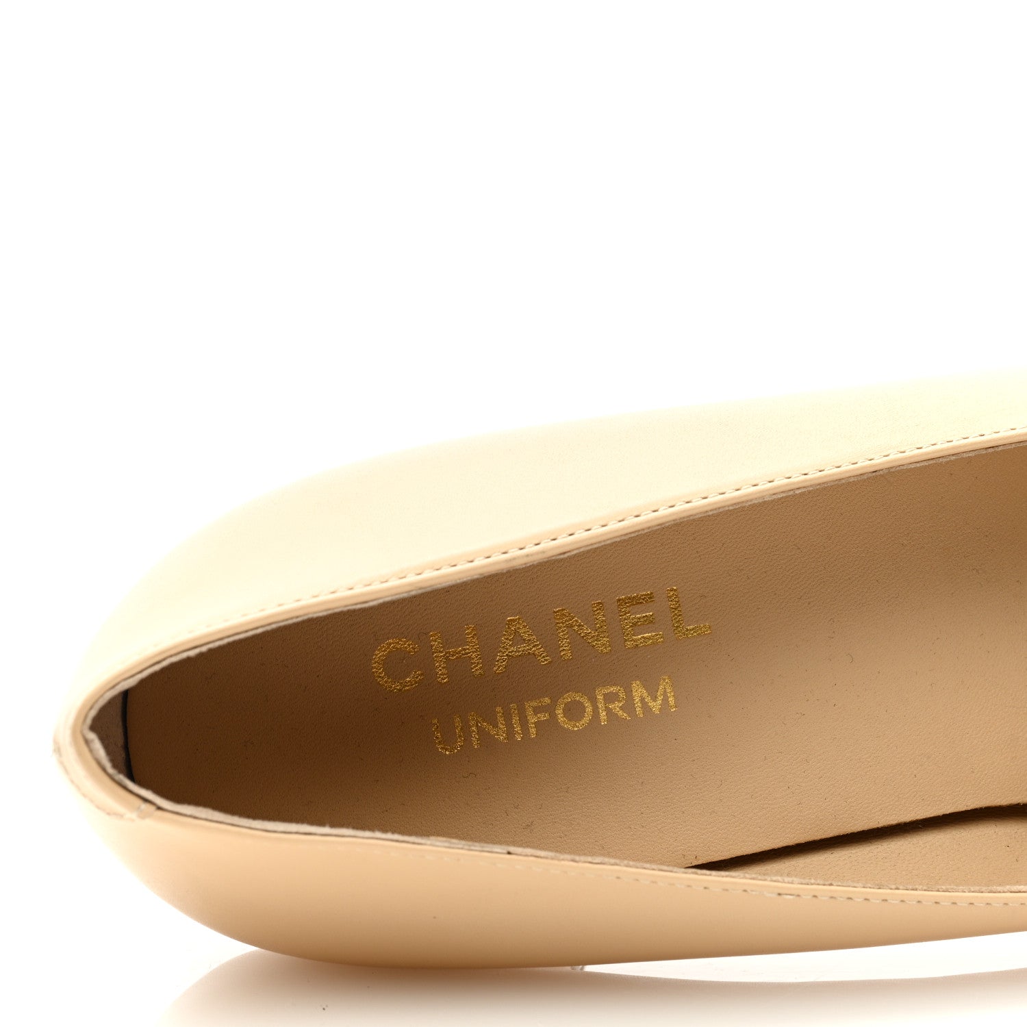 Chanel Lambskin Cap Toe CC Pumps 40 Beige Black 7 of 7