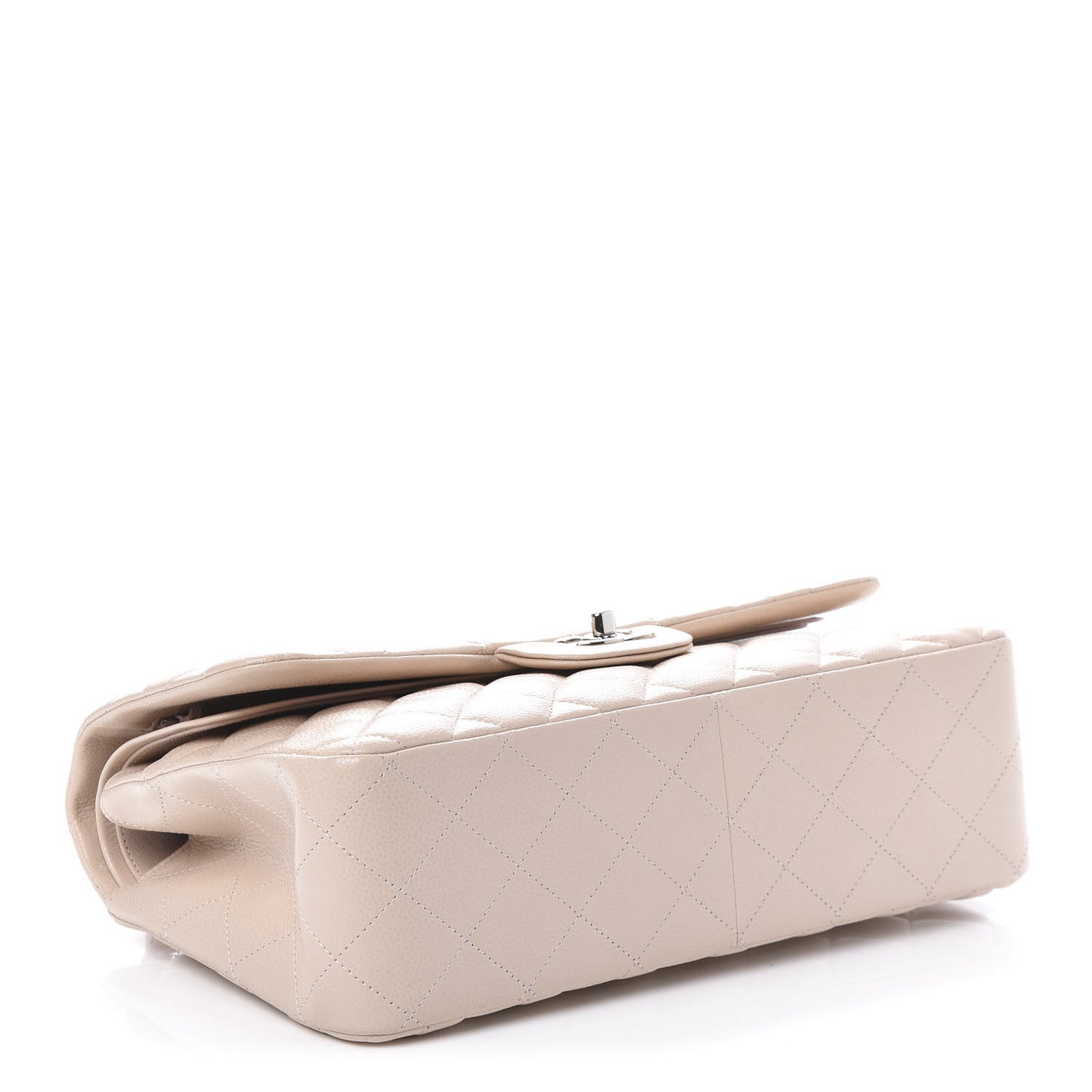 Caviar Quilted Jumbo Double Flap Light Pink