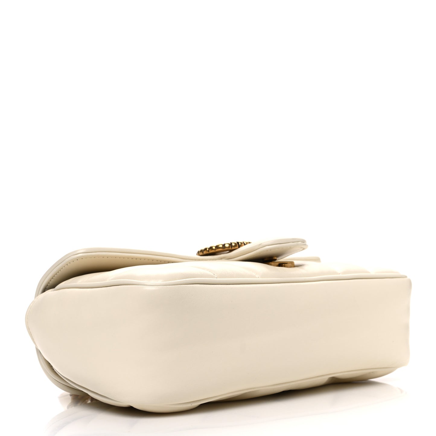 Nappa Matelasse Double G Studs Small Torchon GG Marmont Shoulder Bag Mystic White