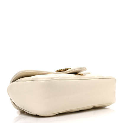 Gucci Nappa Matelasse Double G Studs Small Torchon GG Marmont Shoulder Bag Mystic White 4 of 10