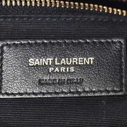 Saint Laurent Grain de Poudre Matelasse Chevron Medium Tribeca Shopping Bag Crema Soft 6 of 10