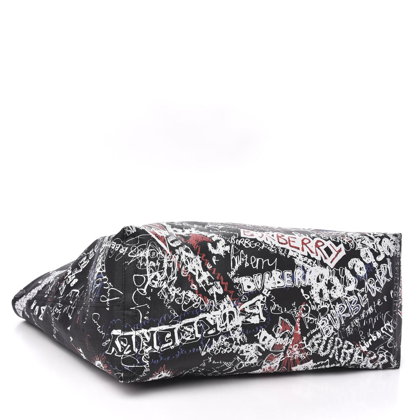 Coated Canvas Mega Check Sketchbook Medium Reversible Doodle Tote Black