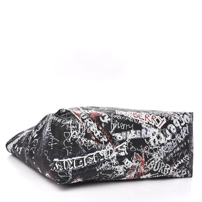 Burberry Coated Canvas Mega Check Sketchbook Medium Reversible Doodle Tote Black 4 of 14