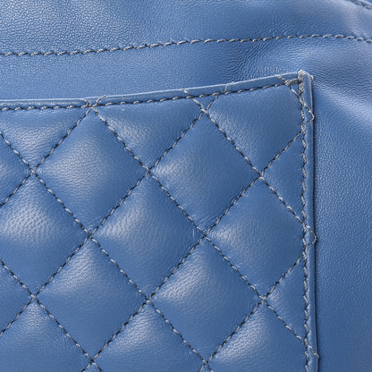 Chanel Lambskin Quilted Bi Waist Bag Fanny Pack Blue 10 of 11