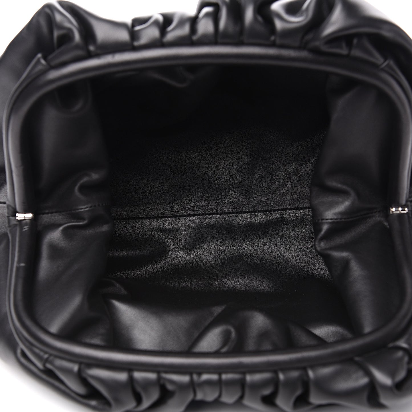 Smooth Butter Calf The Pouch Oversized Clutch Black