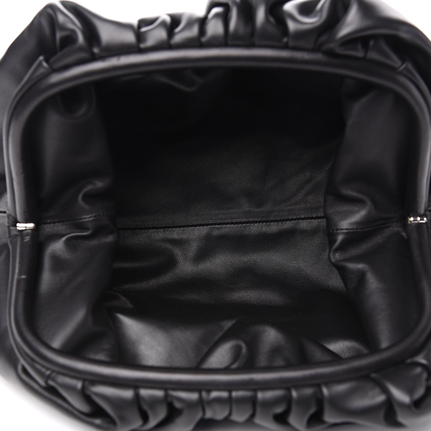 Bottega Veneta Smooth Butter Calf The Pouch Oversized Clutch Black 4 of 9