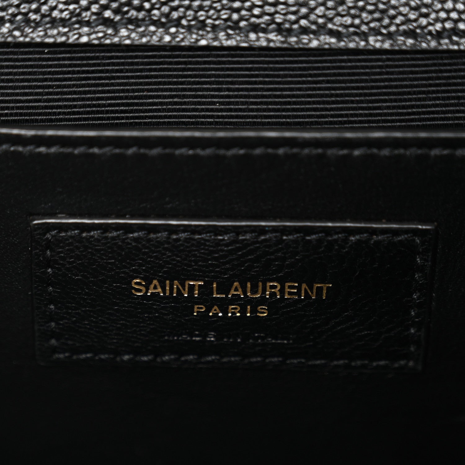 Saint Laurent Grain De Poudre Textured Mixed Matelasse Triquilt Medium Monogram Satchel Black 6 of 12
