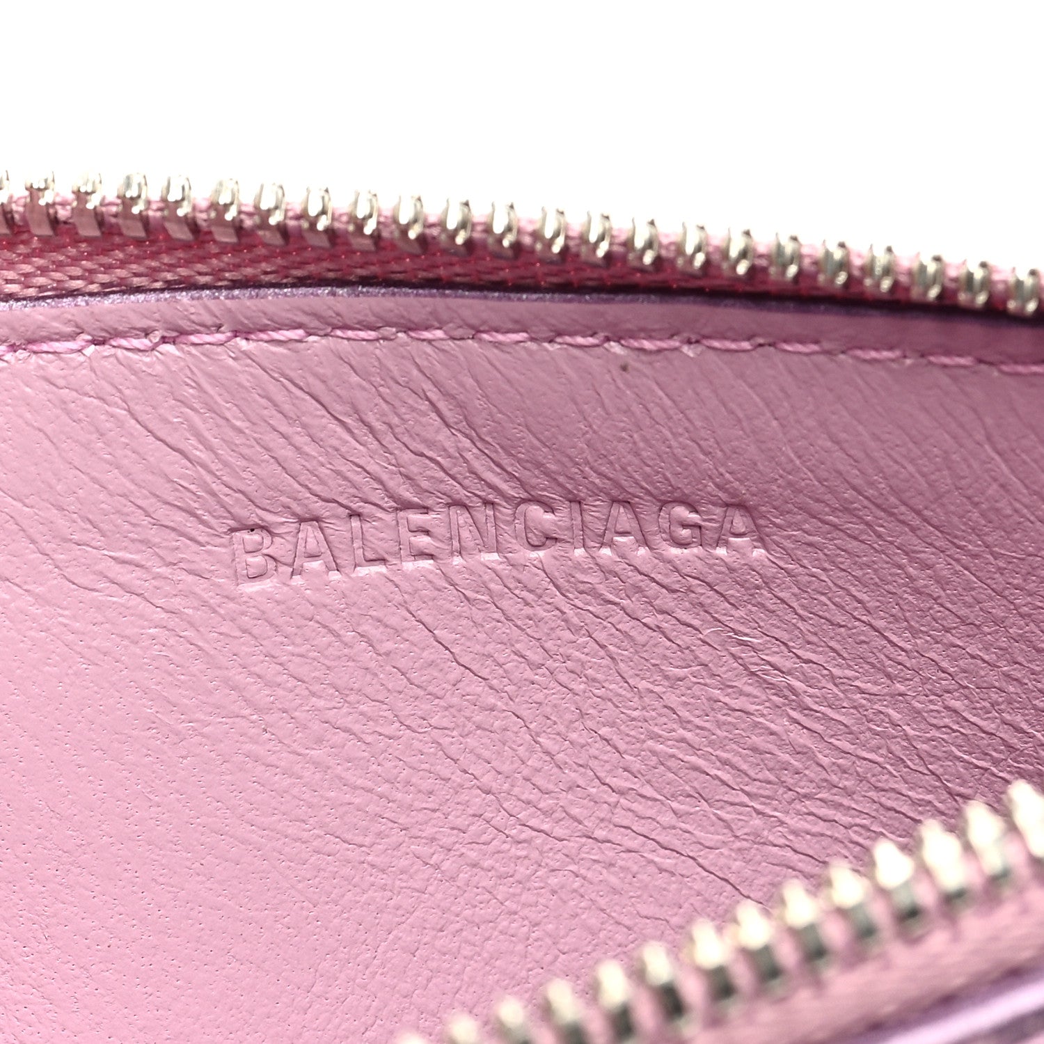 Balenciaga Metallic Agneau Leopard Print Le Cagole Coin Card Holder Pink 6 of 6