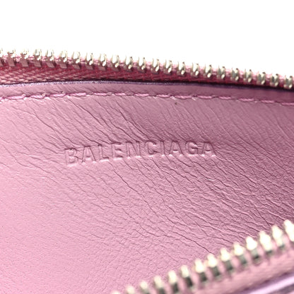 Balenciaga Metallic Agneau Leopard Print Le Cagole Coin Card Holder Pink 6 of 6