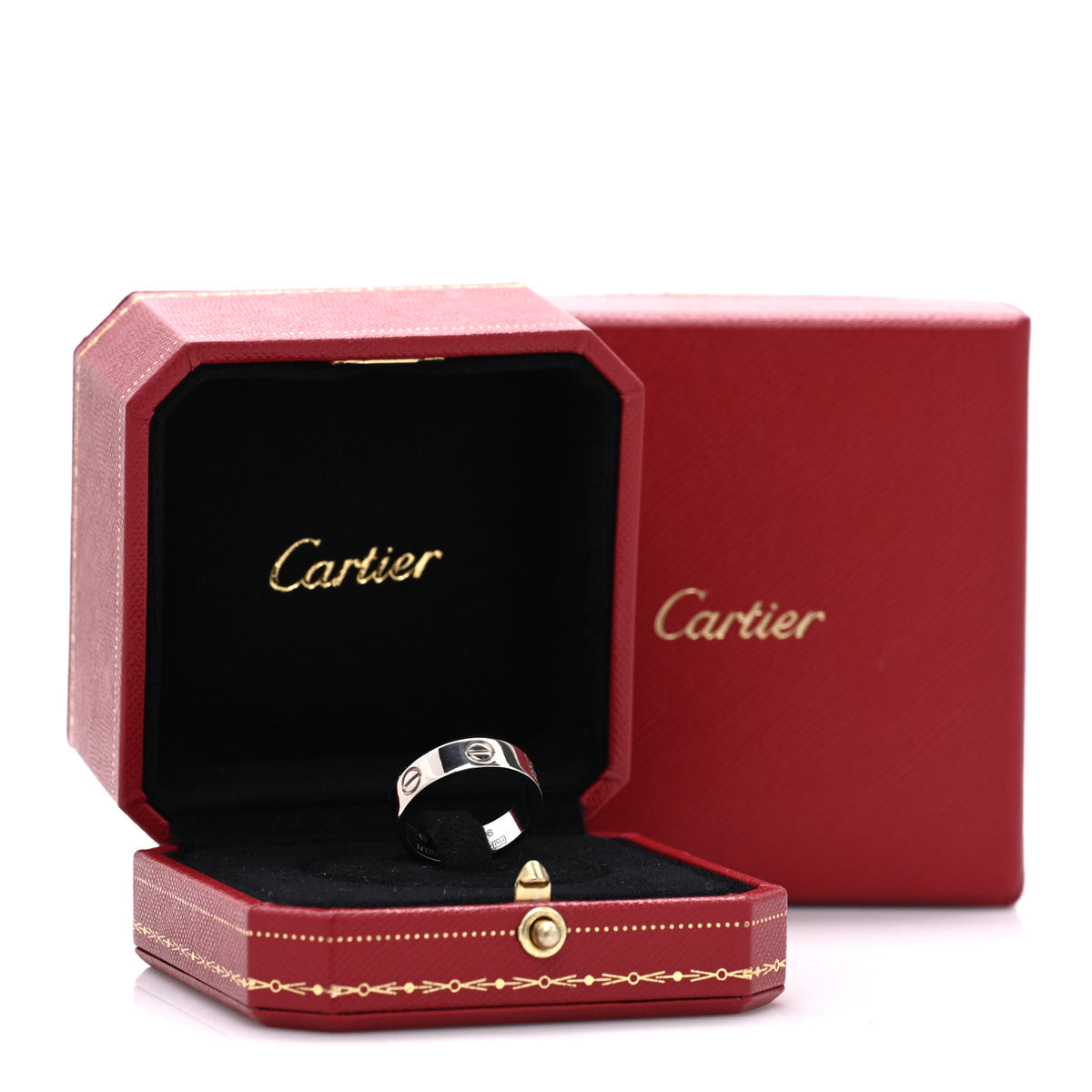 Cartier 18K White Gold 5.5mm LOVE Ring 56 7.75 5 of 5