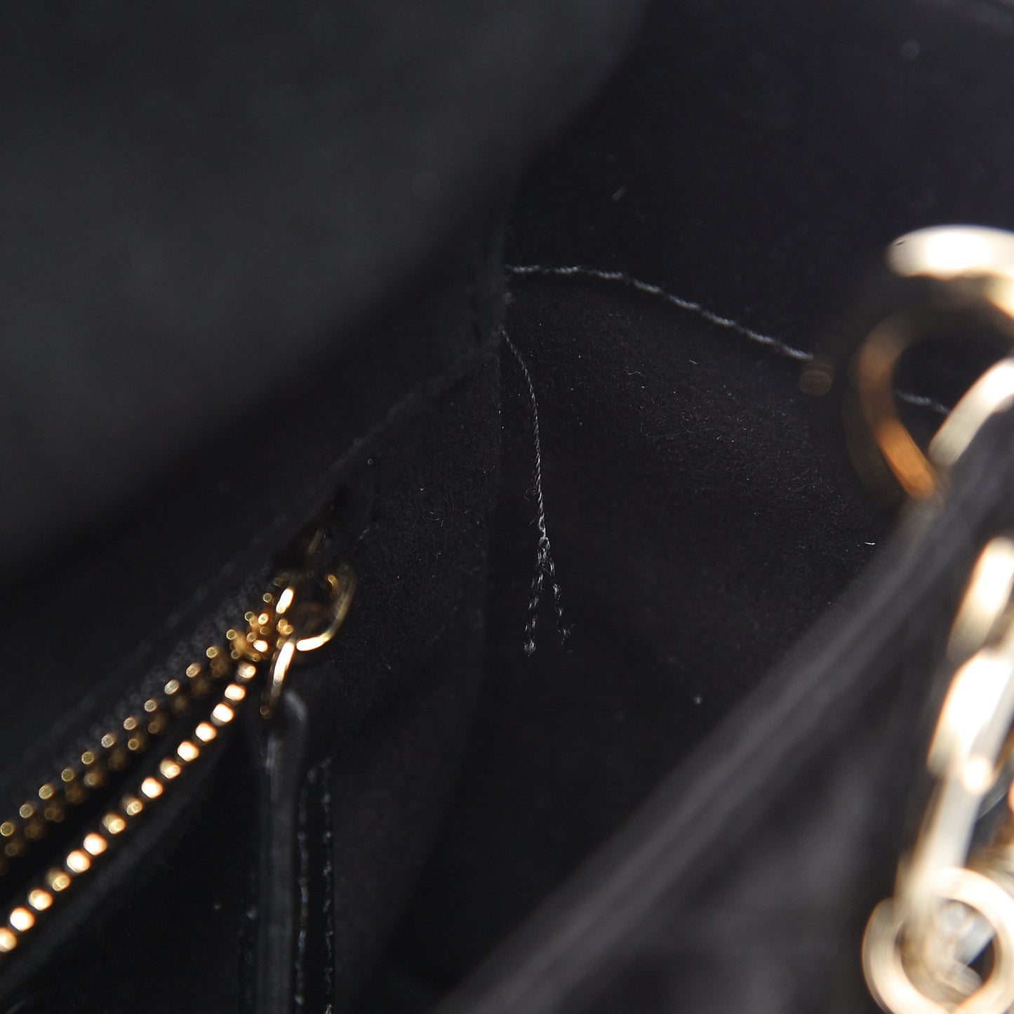 Satin Swarovski Crystal Cannage Mini Lady Dior Black